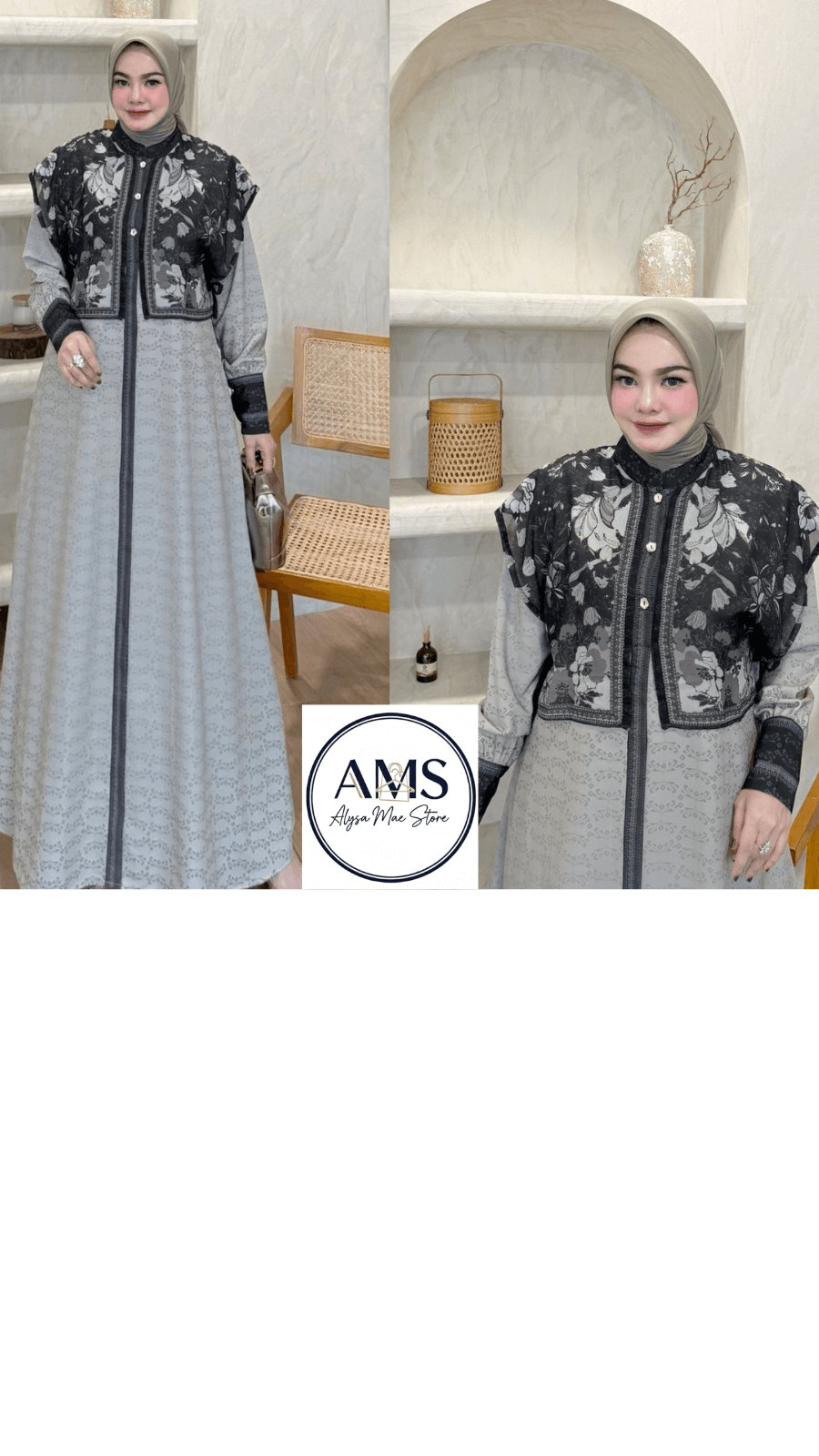 Elegant person wearing the Elliora Dress V4, featuring a stylish black and white design, perfect for timeless fashion.